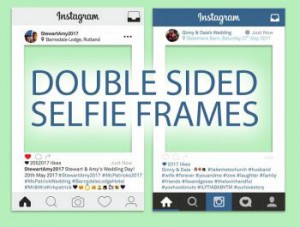 Double sided selfie frame, instagram frame